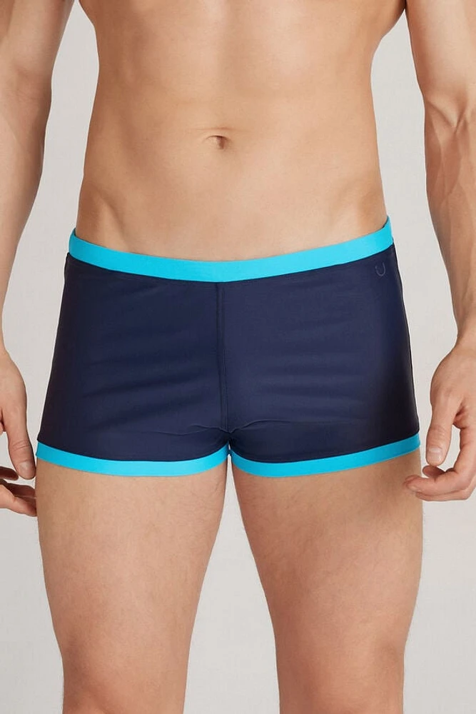 Contrast Trim Close Fit Swim Trunks