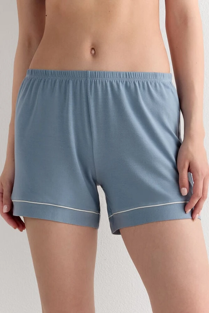 Modal Shorts with Contrast Trim