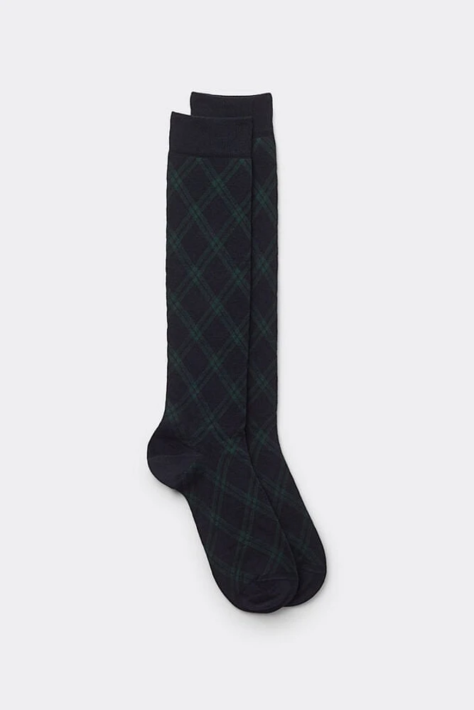 Patterned Soft Cotton Knee Socks