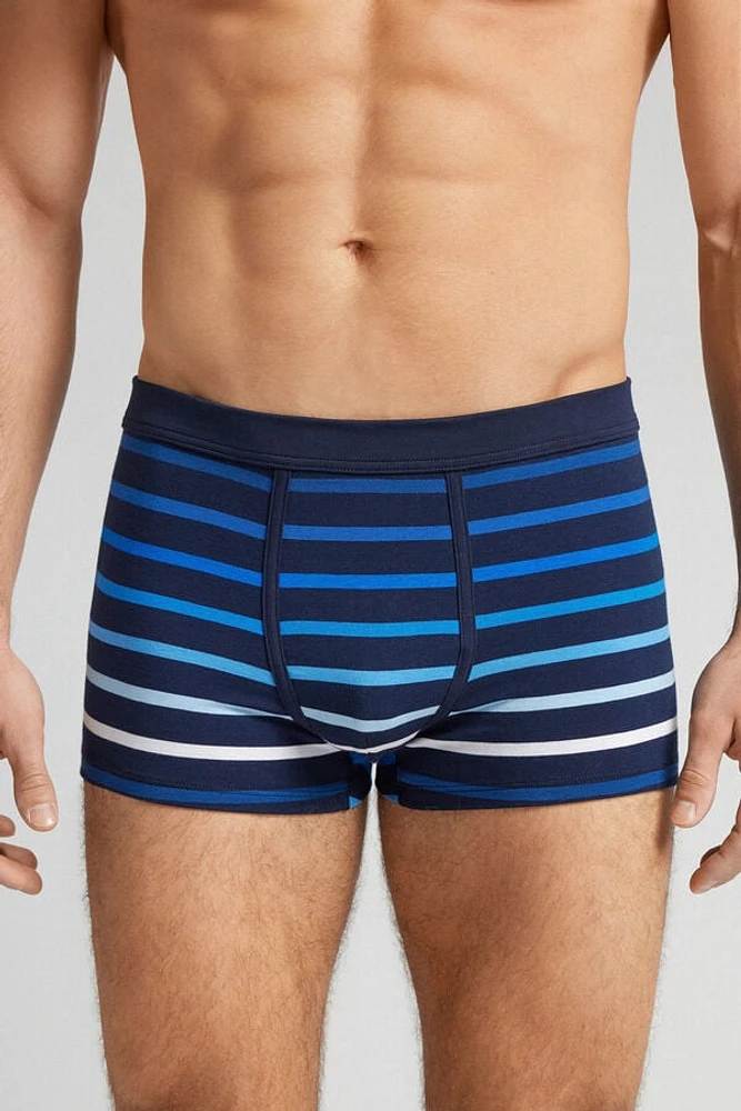 Blue Stripe Print Superior Cotton Boxers