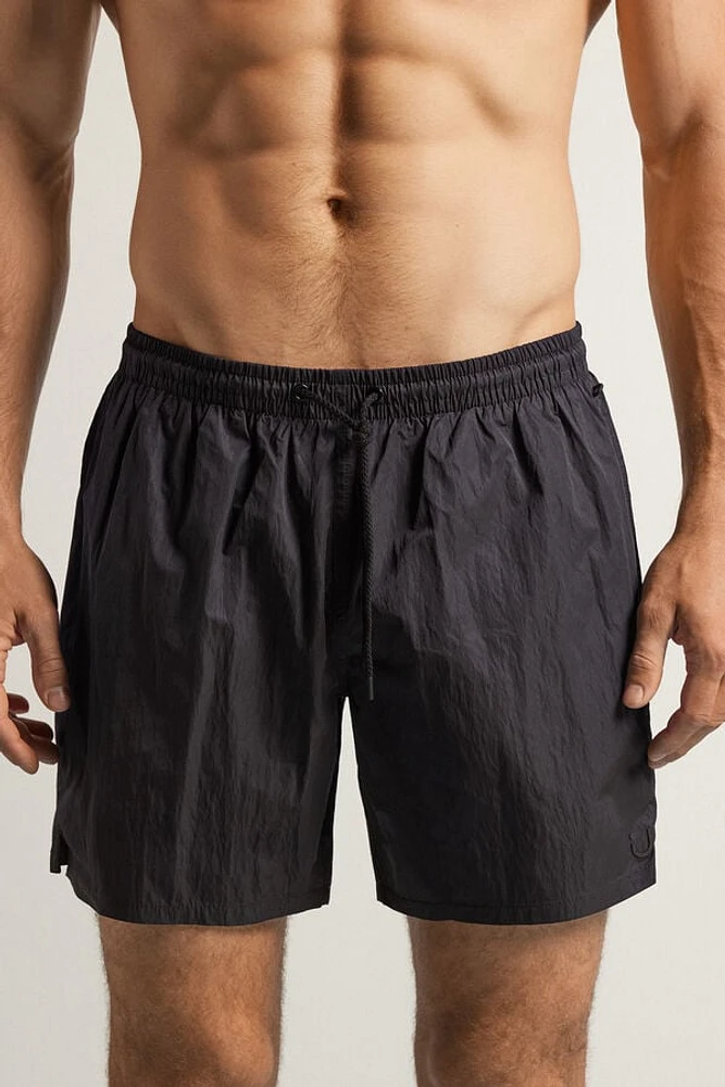 Solid Color Swim Trunks