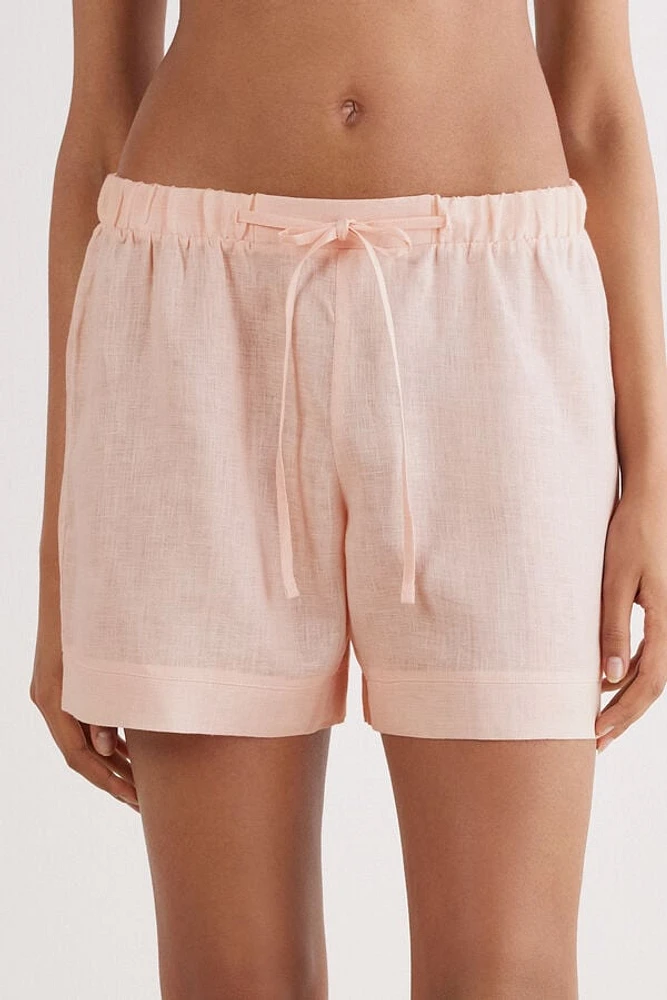 The Pure Linen Shorts Fabric