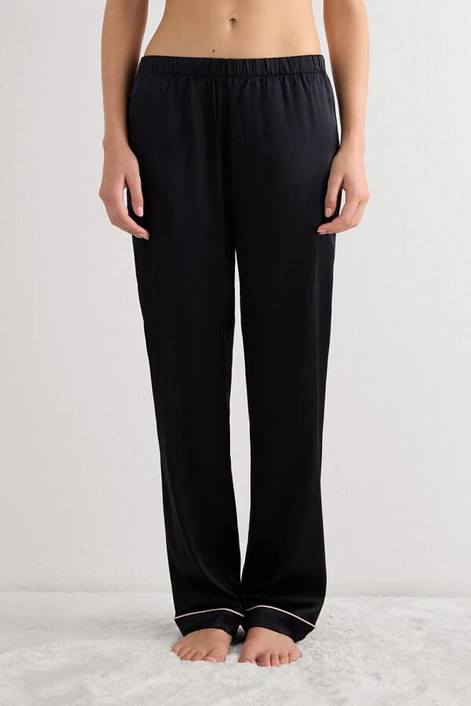 Full Length Silk Pants