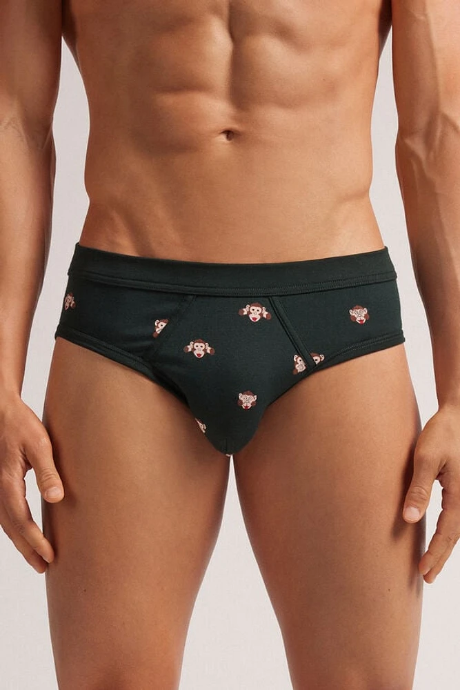 Chimpanzee Print Superior Cotton Briefs