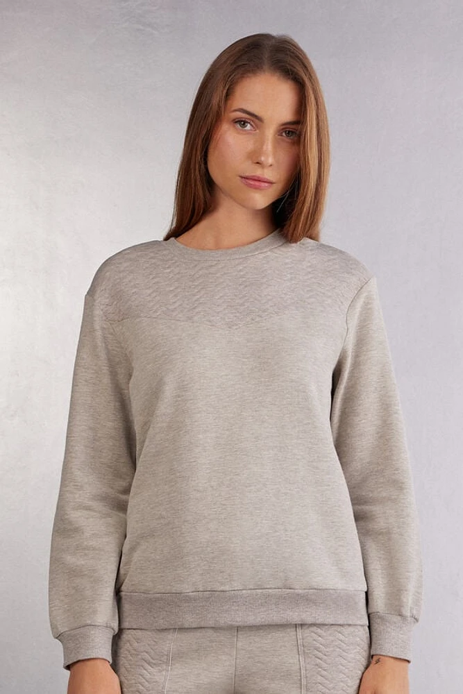Soft Chevron Long Sleeve Top