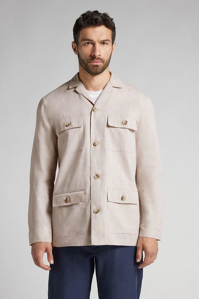 Linen and Cotton Field Jacket