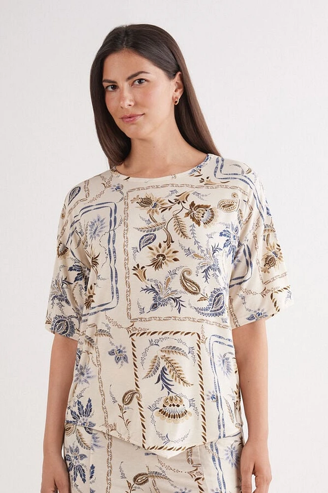 Italian Riviera Fresh Bamboo Short Sleeve Top