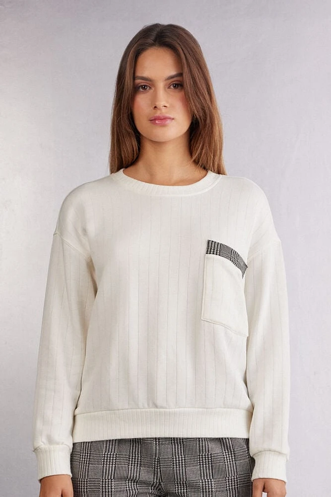 Royal Elegance Long Sleeve Ribbed Top