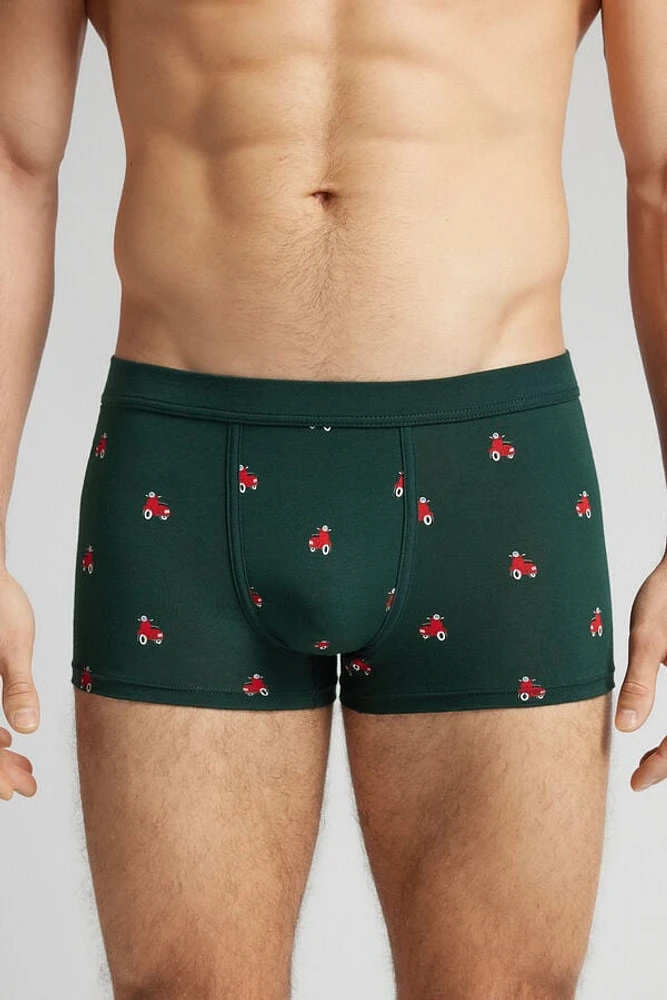 Scooter Print Natural Fresh Cotton Boxers