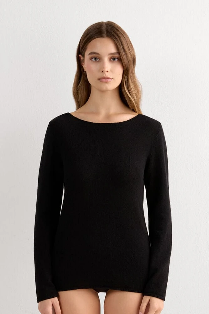 100% Cashmere Long Sleeve Top