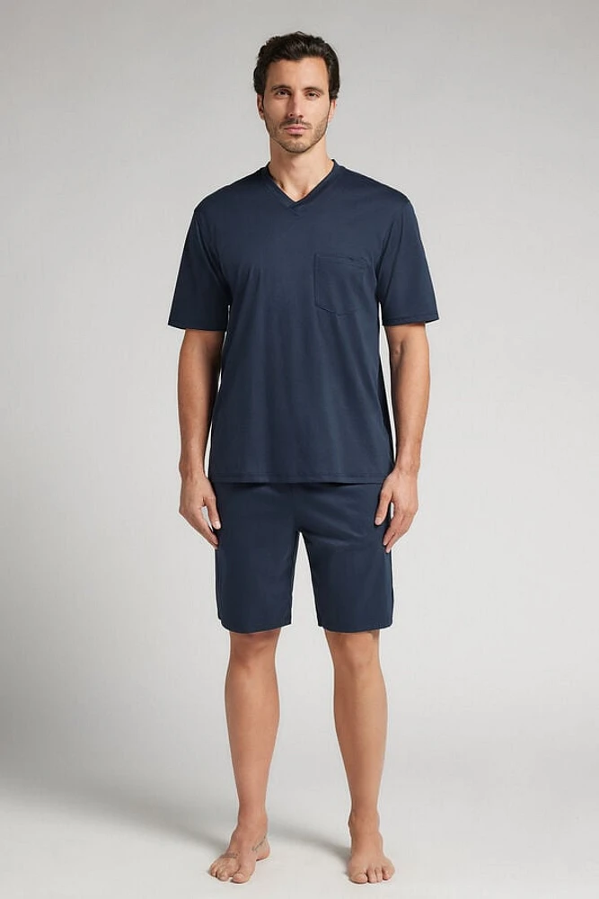 Premium Mercerized Cotton Short Pajamas