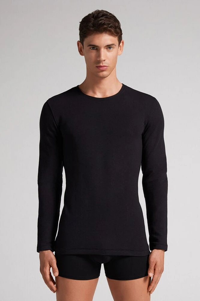 Long-Sleeve Modal-Cashmere Top