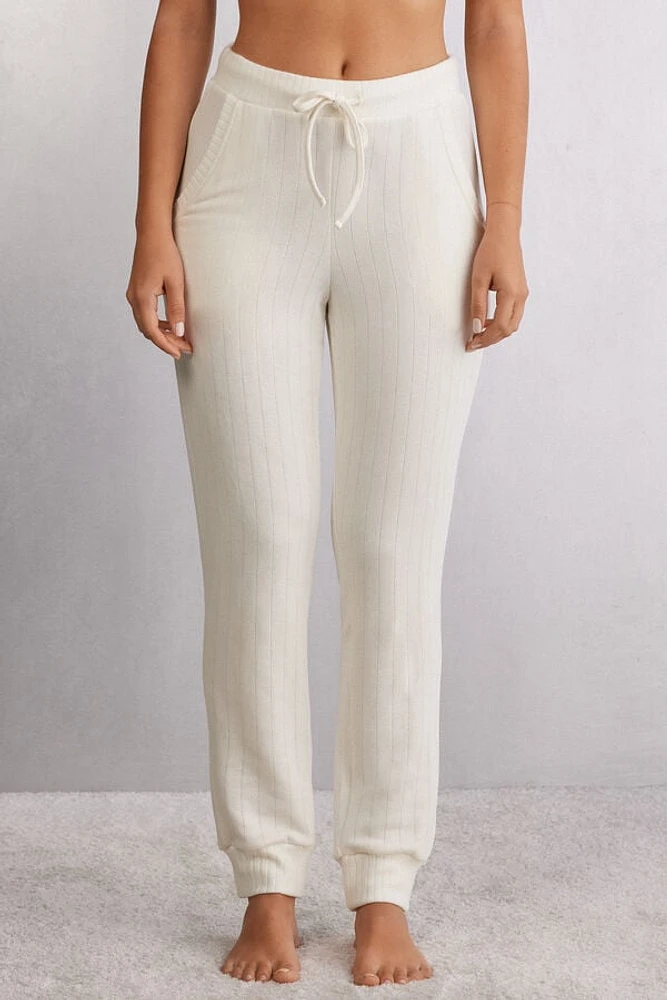 Royal Elegance Ribbed Pants