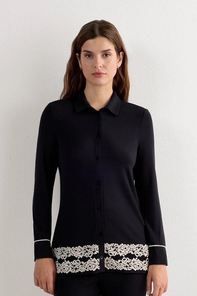 Pretty Flowers Button Up Shirt Modal