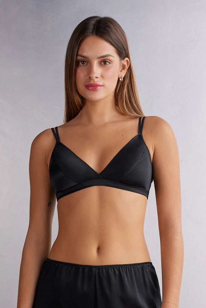 Emma Refined Everyday Bralette Triangle Bra Silk