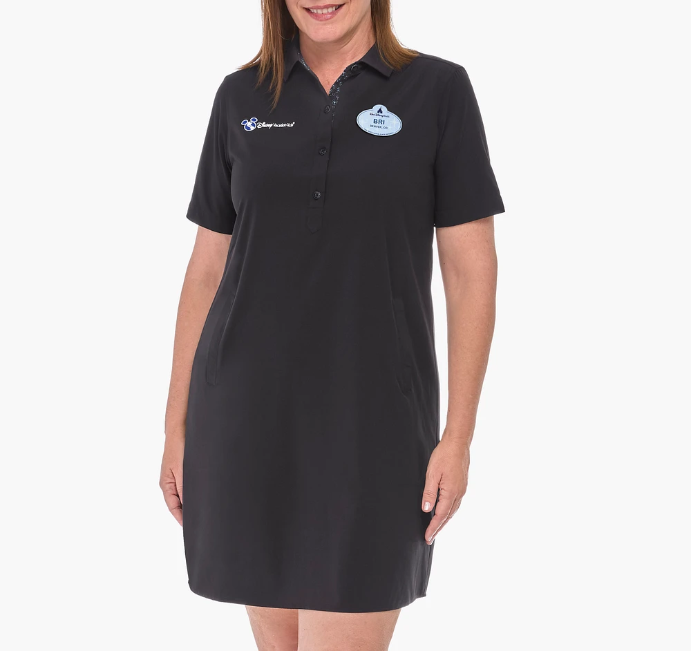 Women's Short Sleeve Popover Solid Dress