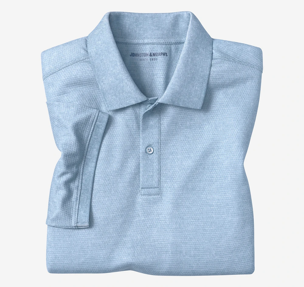 Textured Print Polo