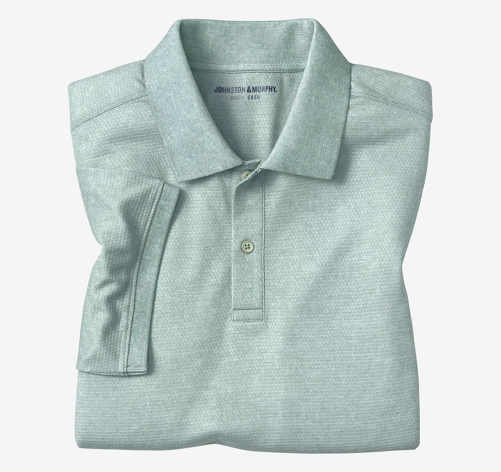 Textured Print Polo