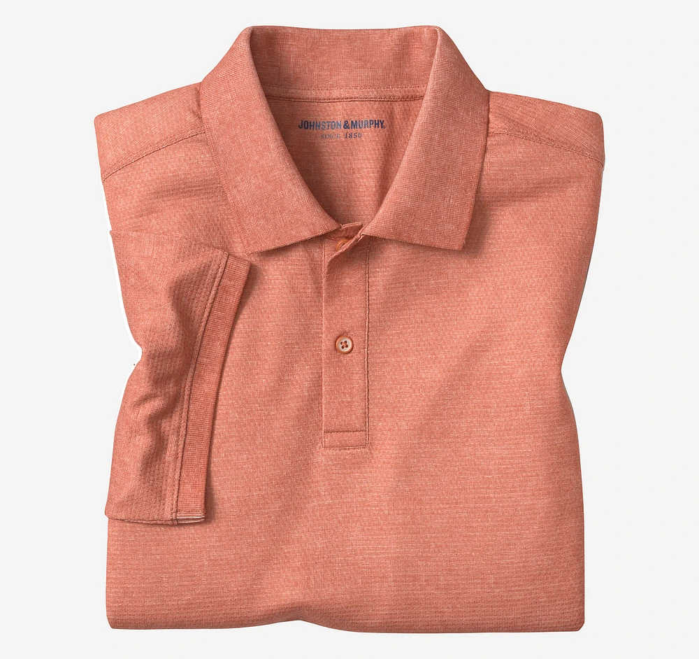 Textured Print Polo