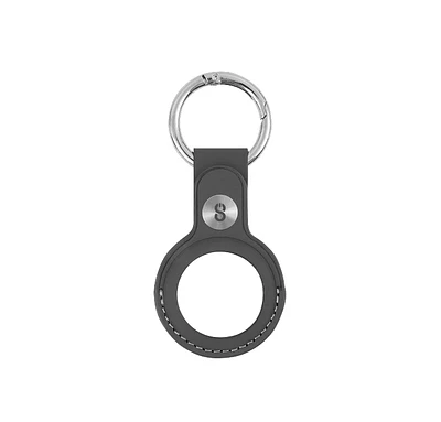 Logiix Leather Key Tag for AirTag with grey stitching