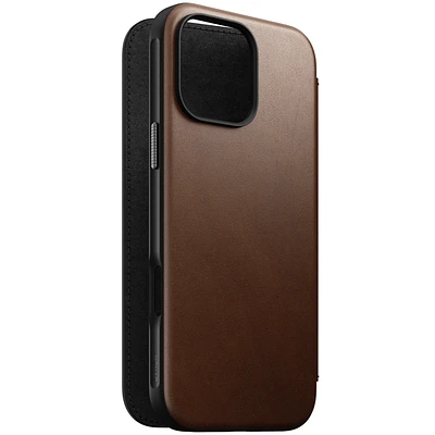 Nomad Modern Leather Folio Case with MagSafe for iPhone 16 Pro Max