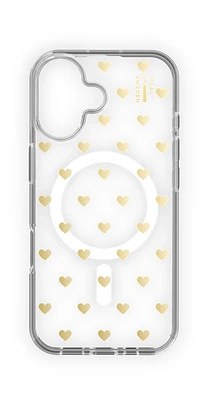 Ideal of Sweden Clear Case with MagSafe for iPhone 16 - Golden Hearts