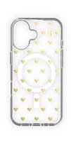 Ideal of Sweden Clear Case with MagSafe for iPhone 16 - Golden Hearts