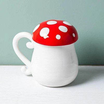 Boston Warehouse Flea Market Shaped 'Mushroom' Mug with Lid