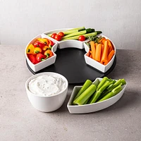 KSP Carousel Porcelain Serving Set - Set of 6 (White)