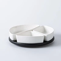 KSP Snack Porcelain Serving Set - Set of 4 (White)