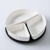 KSP Snack Porcelain Serving Set - Set of 4 (White)