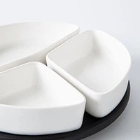KSP Snack Porcelain Serving Set - Set of 4 (White)