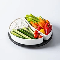KSP Snack Porcelain Serving Set - Set of 4 (White)