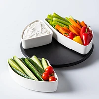 KSP Snack Porcelain Serving Set - Set of 4 (White)