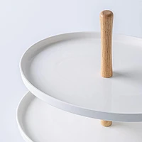 KSP Parisian 2-Tier Oblong Porc. Serv. Dish (White)