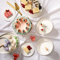 KSP Parisian 2-Tier Oblong Porc. Serv. Dish (White)