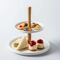 KSP Parisian 2-Tier Porcelain Serving Dish (White)