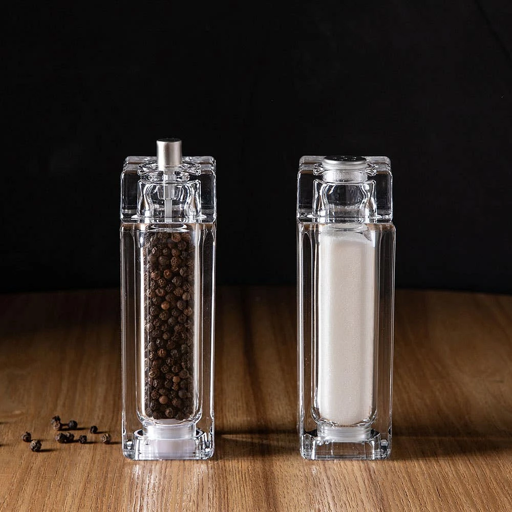 Romer & Bechtel Elite 'Square' Acrylic Shaker and Pepper Mill