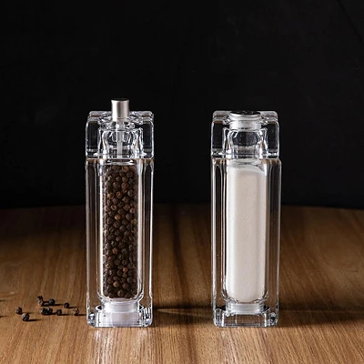 Romer & Bechtel Elite 'Square' Acrylic Shaker and Pepper Mill