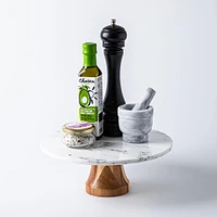 KSP Pavlova Marble Cake Stand with Wood Base (Marble)