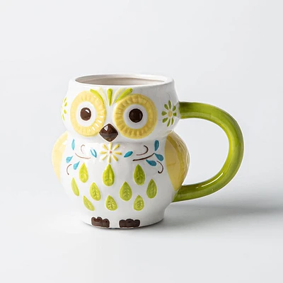 Boston Warehouse Flea Market Shaped 'Owl' Mug (Multi Colour)