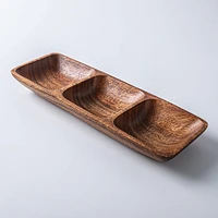 KSP Tala Acacia Wood 3-Section Serving Tray 38 x 13 x 4 cm