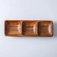 KSP Tala Acacia Wood 3-Section Serving Tray 38 x 13 x 4 cm