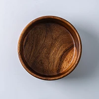 KSP Tala Acacia Wood Round Straight Bowl Large 26 x 26 x 10 cm