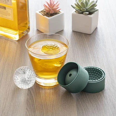 Kikkerland Fairway Golf Ball Reusable Ice Mold - Set of 2 (Green)