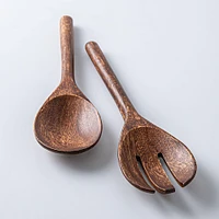 KSP Tala Acacia Wood Salad Servers - Set of 2 30 x 8 x 2.5 cm