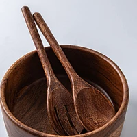 KSP Tala Acacia Wood Salad Servers - Set of 2 30 x 8 x 2.5 cm