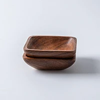 KSP Tala Acacia Wood Square Tray - Set of 2 13 x 13 x 4 cm