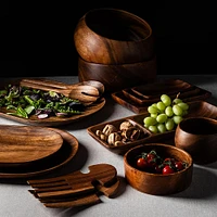 KSP Tala Acacia Wood Square Tray - Set of 2 13 x 13 x 4 cm
