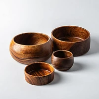 KSP Tala Acacia Wood Round Bowl Small 13 x 13 x 8 cm
